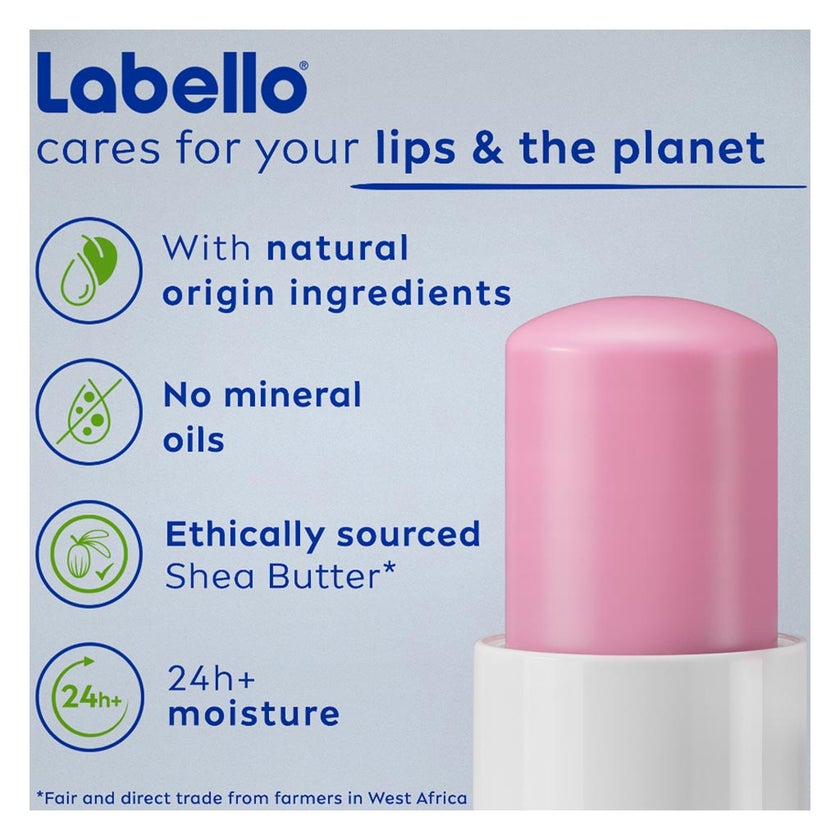Labello 24H Moisture Soft Rose Lip Balm 4.8g - Rose Tint