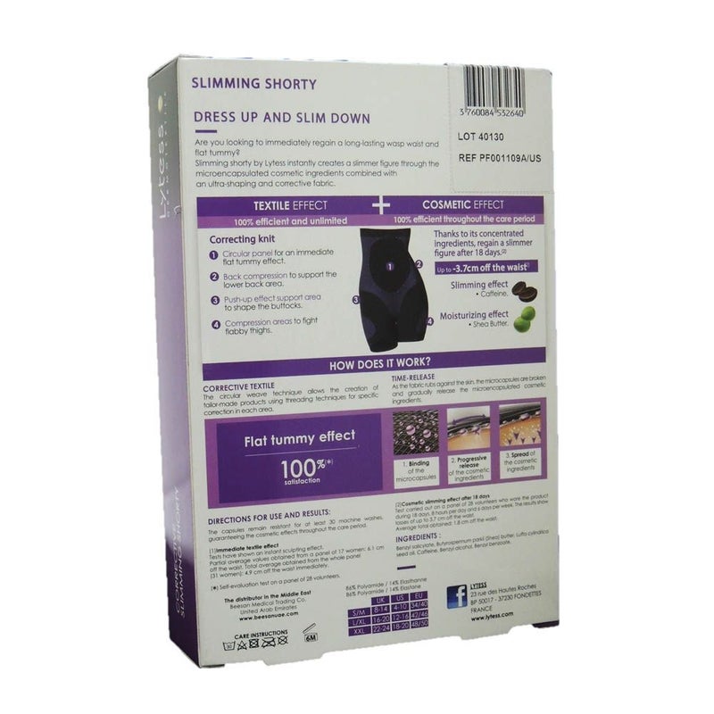 Lytess Corrective Slimming Shorty Black S/M PF01109A