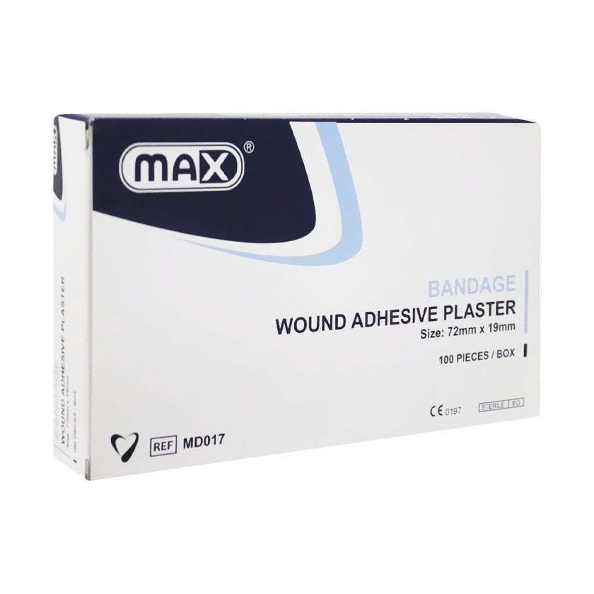 Max Wound Adhesive Plaster 72 mm x 19 mm, Pack of 100's