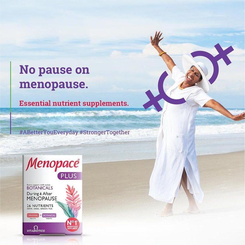 Vitabiotics Menopace Plus During & After Menopause Support Tablets, Pack of 56's