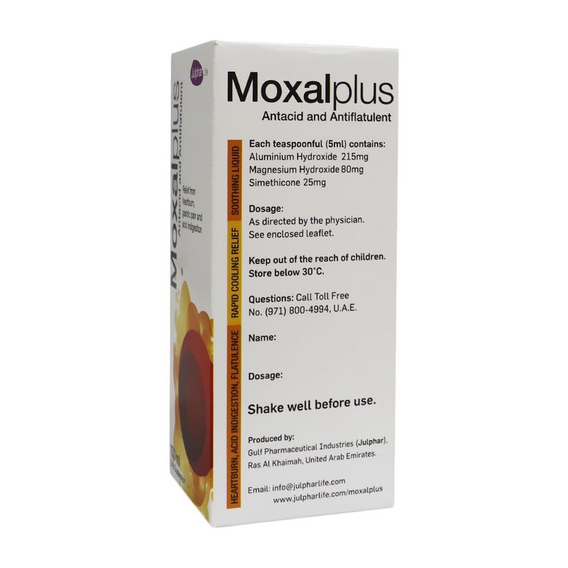 Moxal Plus Antacid Suspension For Heartburn, Hyperacidity And Indigestion 100ml