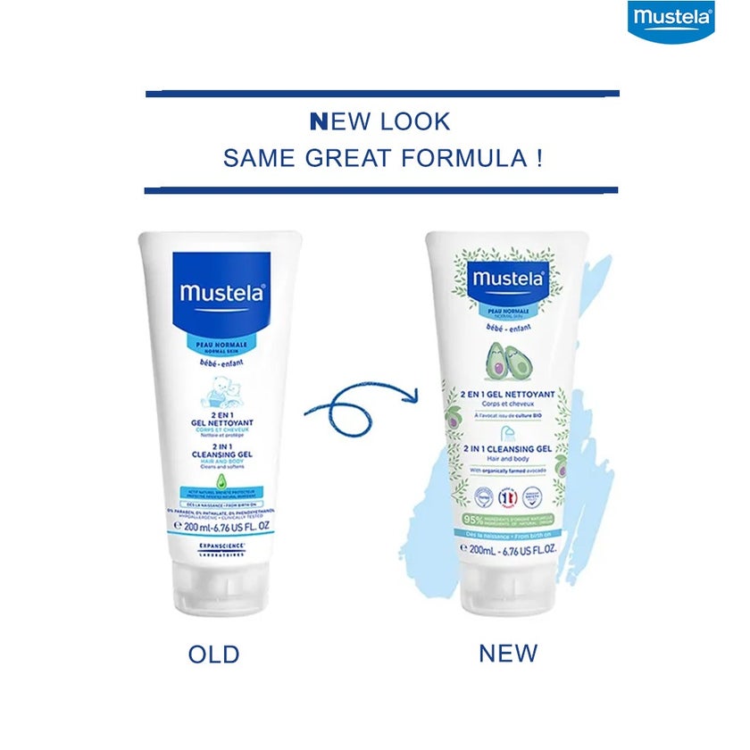 Mustela Baby 2 in 1 Cleansing Gel For Hair & Body 200ml