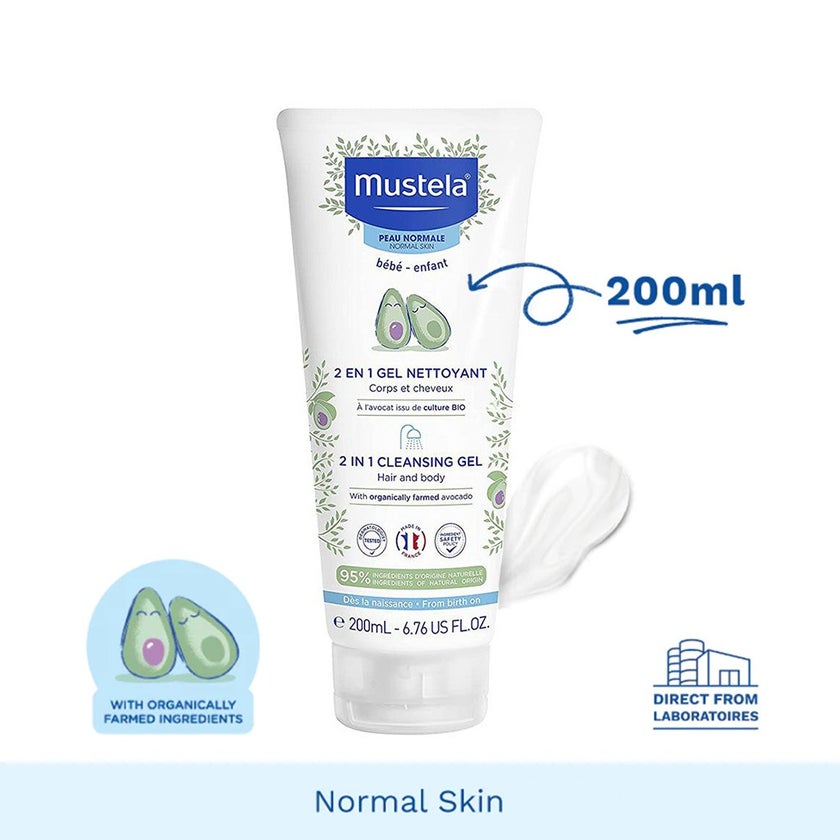 Mustela Baby 2 in 1 Cleansing Gel For Hair & Body 200ml