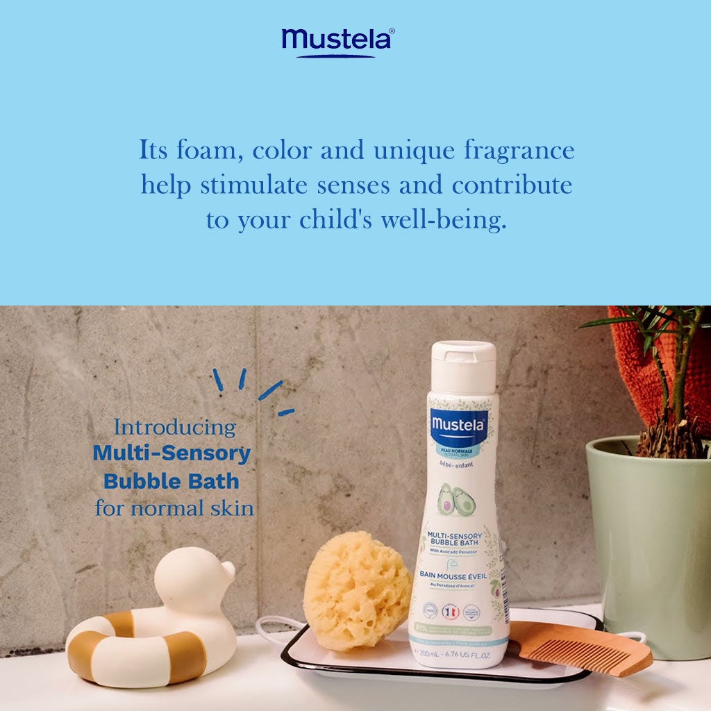 Mustela Baby Multi-Sensory Bubble Bath, Tear-Free 200ml myAster