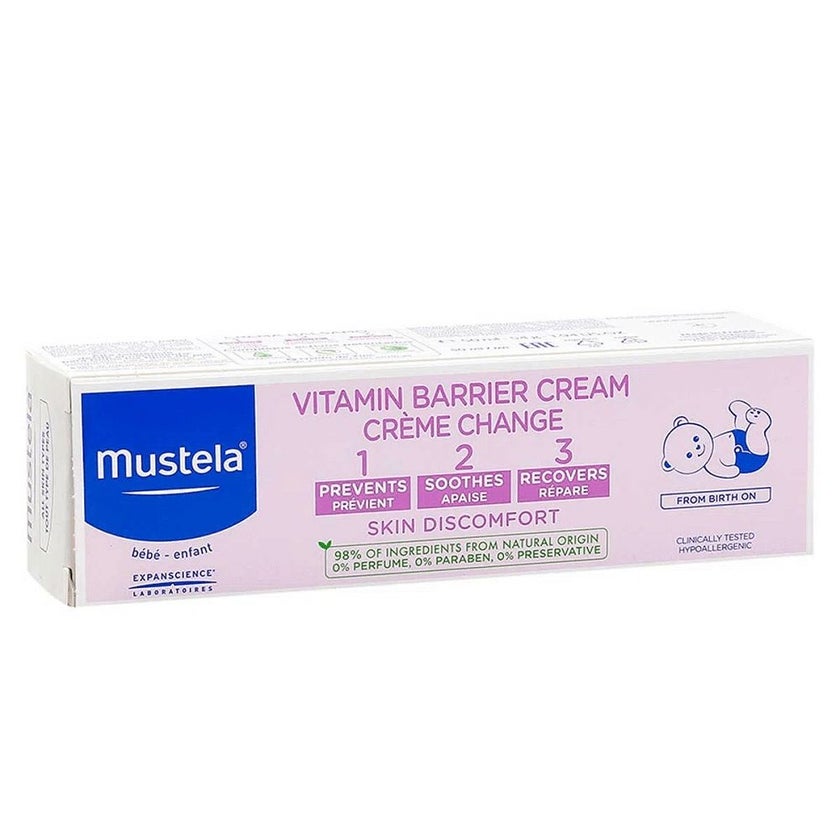 Mustela 1 2 3 Vitamin Barrier Baby Nappy Cream 50ml