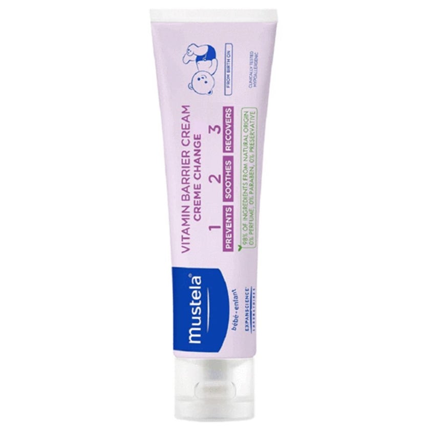 Mustela 1 2 3 Vitamin Barrier Baby Nappy Cream 50ml