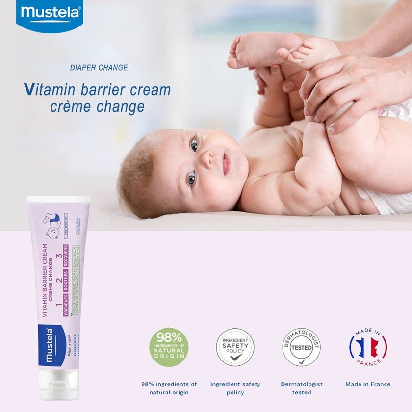 Mustela Vitamin Barrier Baby Nappy Cream 50ml myAster