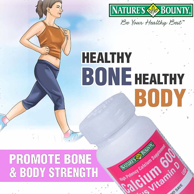 Nature's Bounty Calcium 600 Plus Vitamin D Tablets 30's