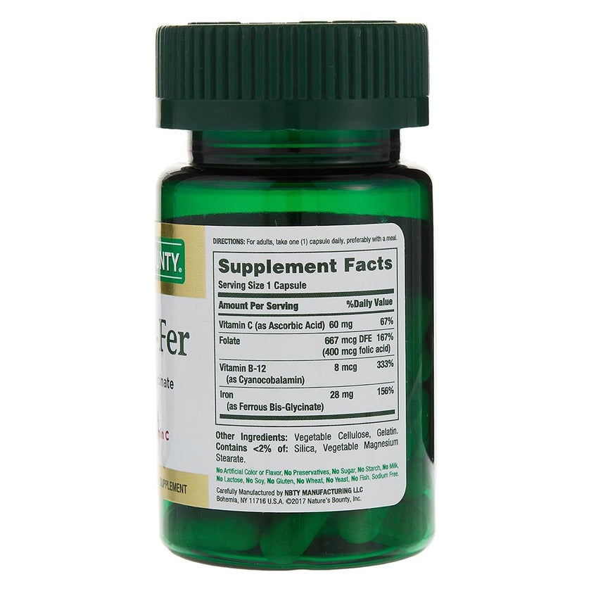 Nature's Bounty Haemo-Fer 28mg Capsules, Pack of 30's