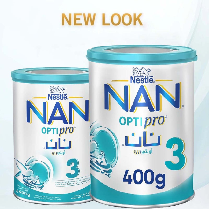 Nestle NAN Optipro Stage 3 Toddlers Milk Formula For 1 To 3 Years 400g