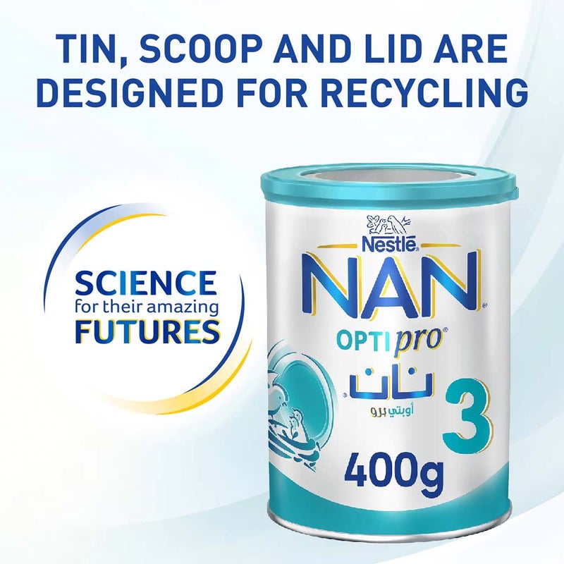 Nestle NAN Optipro Stage 3 Toddlers Milk Formula For 1 To 3 Years 400g