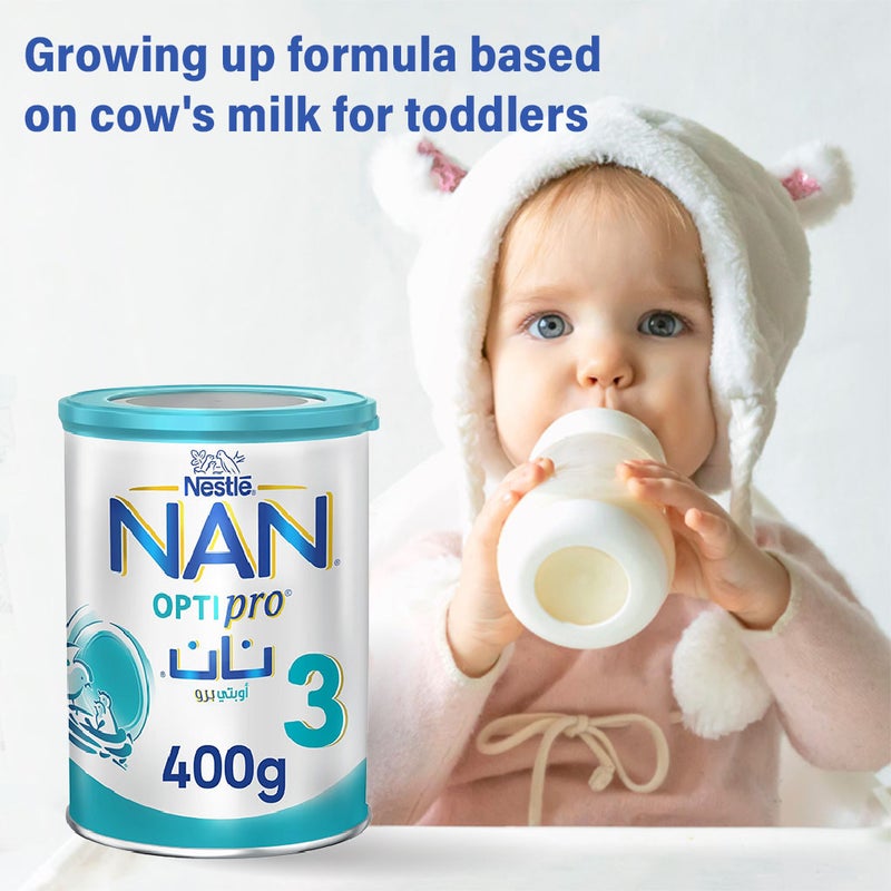 Nestle NAN Optipro Stage 3 Toddlers Milk Formula For 1 To 3 Years 400g
