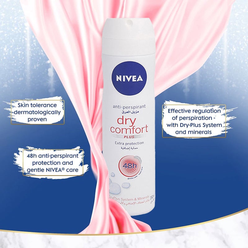 Nivea Dry Comfort Plus Antiperspirant Spray 150 mL