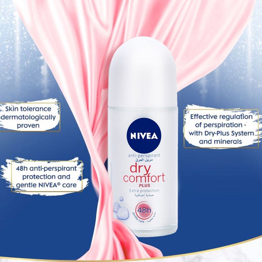 Nivea Dry Comfort Plus 48H Antiperspirant Roll-On For Women 50ml