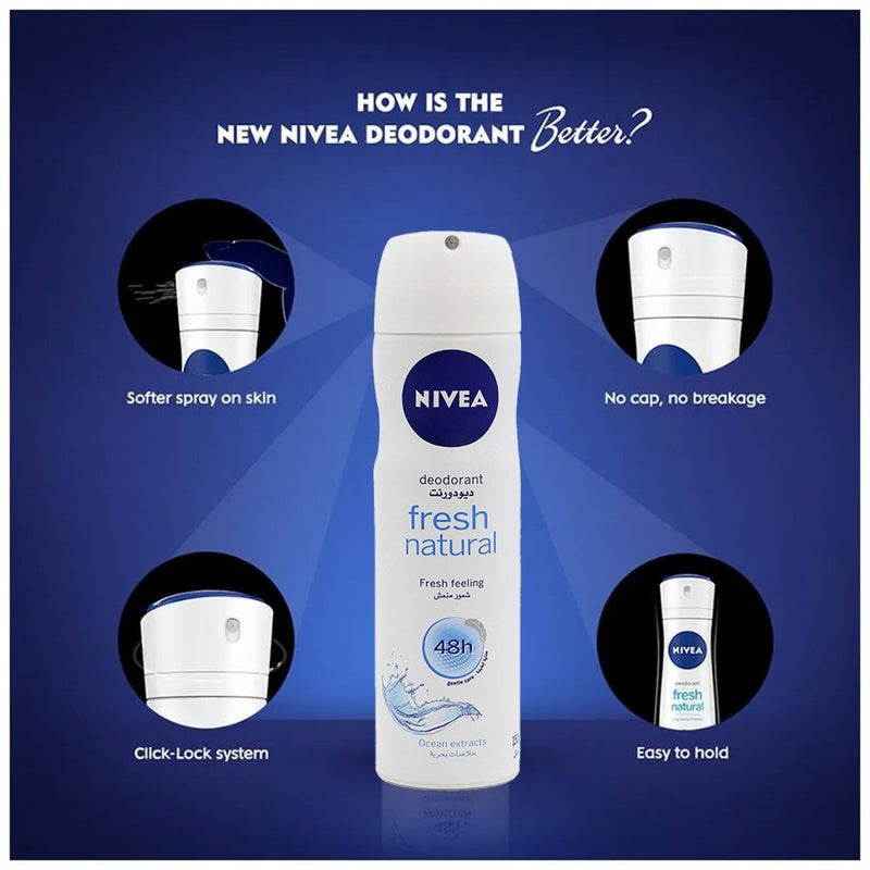 Nivea Fresh Natural Deodorant Spray 150 mL