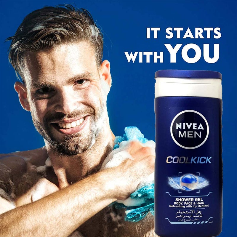 Nivea Men Cool Kick Shower Gel 250 mL