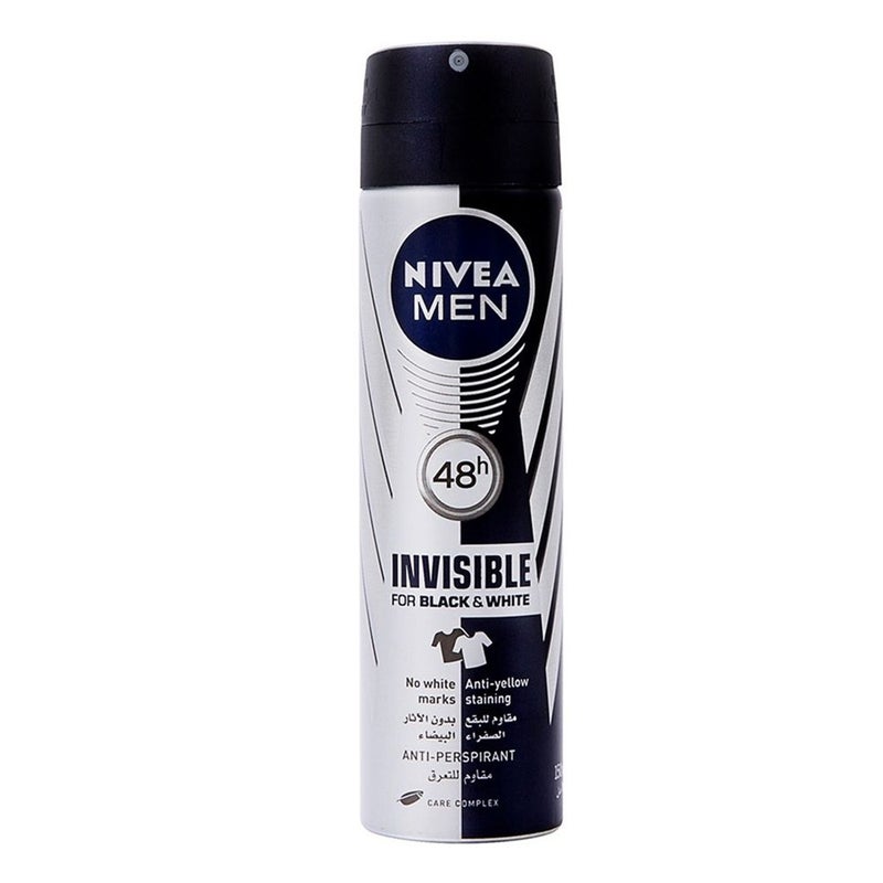 Nivea Men Invisible for Black and White Deodorant Spray 150 mL