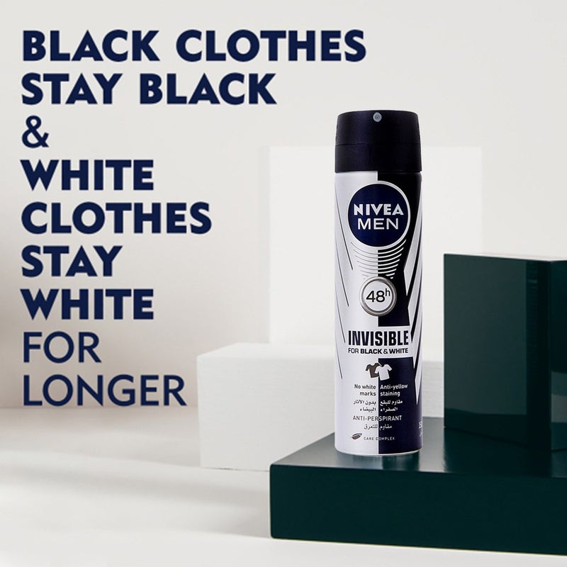 Nivea Men Invisible for Black and White Deodorant Spray 150 mL