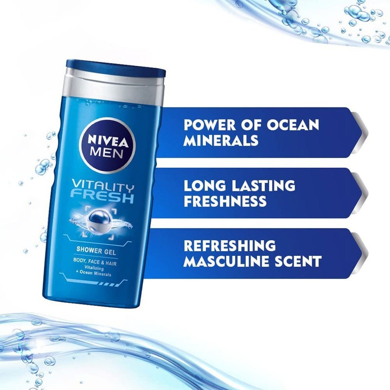 Nivea Men Vitality Fresh Shower Gel 250 mL