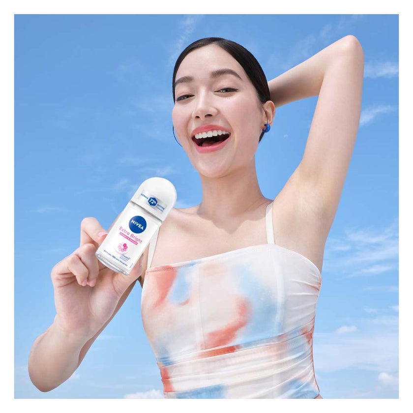 Nivea Extra Bright Radiant & Smooth 72H Active Deodorant Roll On For Women 50ml