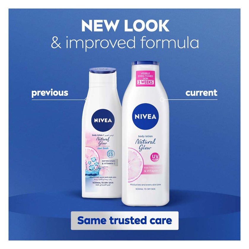 Nivea Natural Glow UV filter Body Lotion For Normal To Dry Skin 250ml