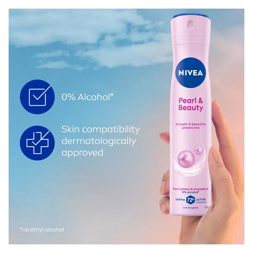 Nivea Pearl & Beauty 72H Antiperspirant Deodorant Spray For Women 150ml