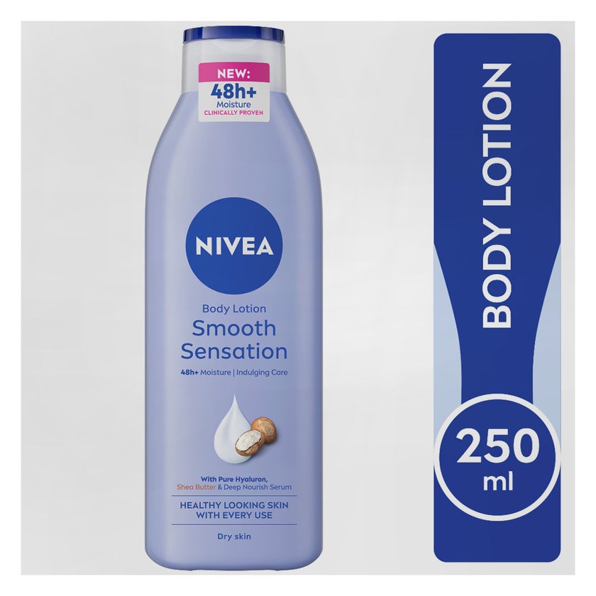Nivea Body Milk Smooth Sensation 48H Moisture Body Lotion For Dry Skin 250ml