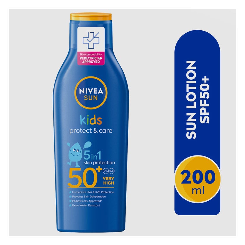 Nivea Sun Protect & Care SPF50+ Kids Sunscreen Lotion 200ml