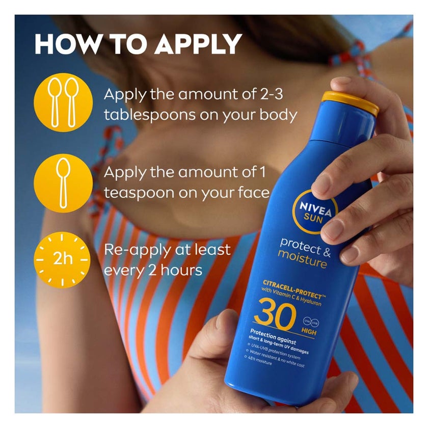 Nivea Sun Protect & Moisture SPF30 Sunscreen Lotion 200ml