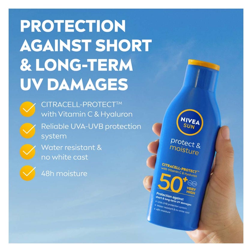 Nivea Sun Protect & Moisture SPF50+ Sunscreen Lotion 200ml