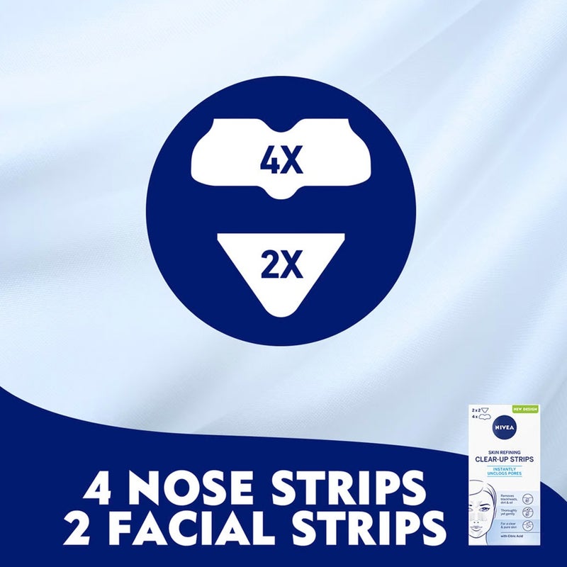 Nivea Refining Clear-Up Strips 6's