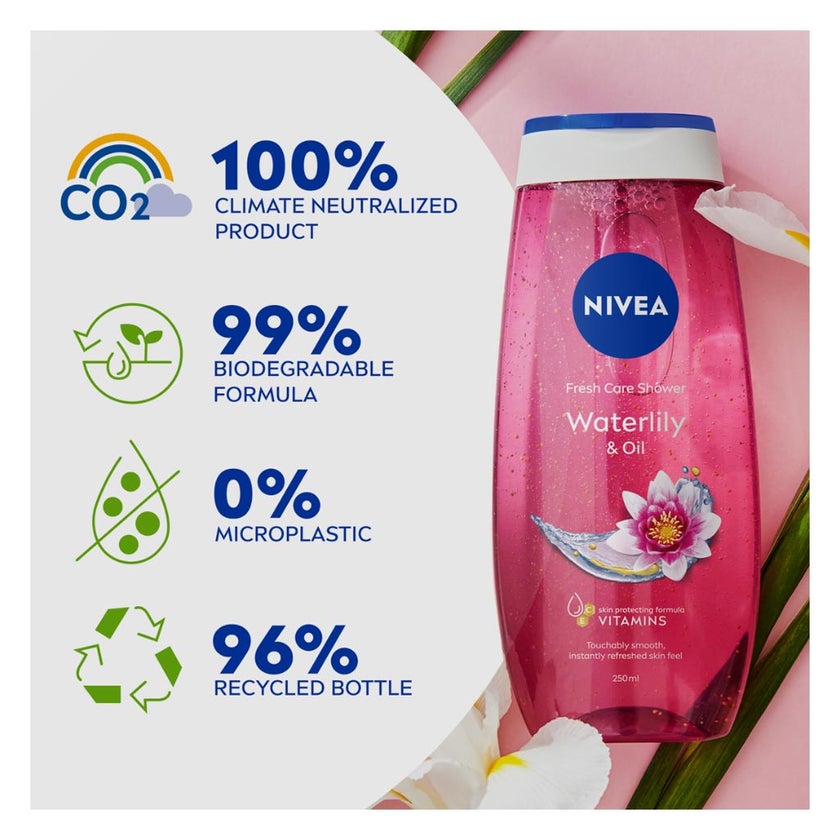 Nivea Waterlily & Oil Floral Scented Shower Gel 250ml