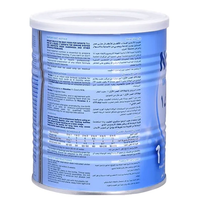 Novalac Stage 1 Baby Milk Formula For 0 To 6 Months 400g