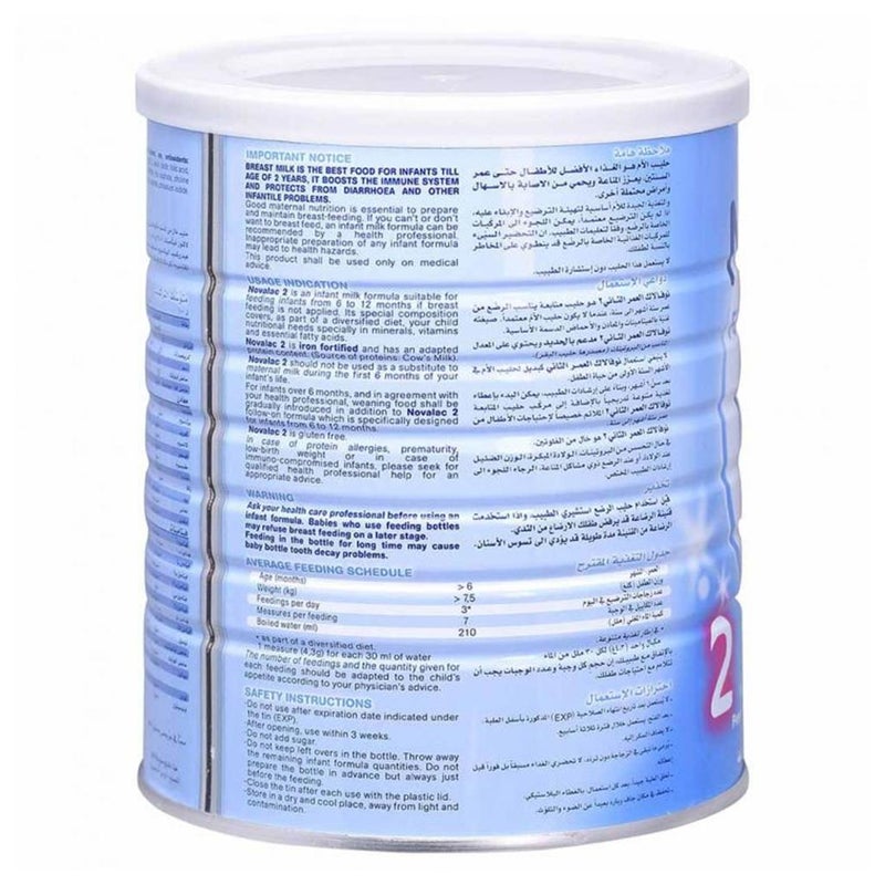 Novalac Stage 2 Infant Milk Formula For 6 To 12 Months 800g