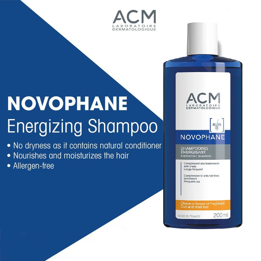 ACM Novophane Energizing Shampoo For Damaged, Dull & Weakened Hair 200ml