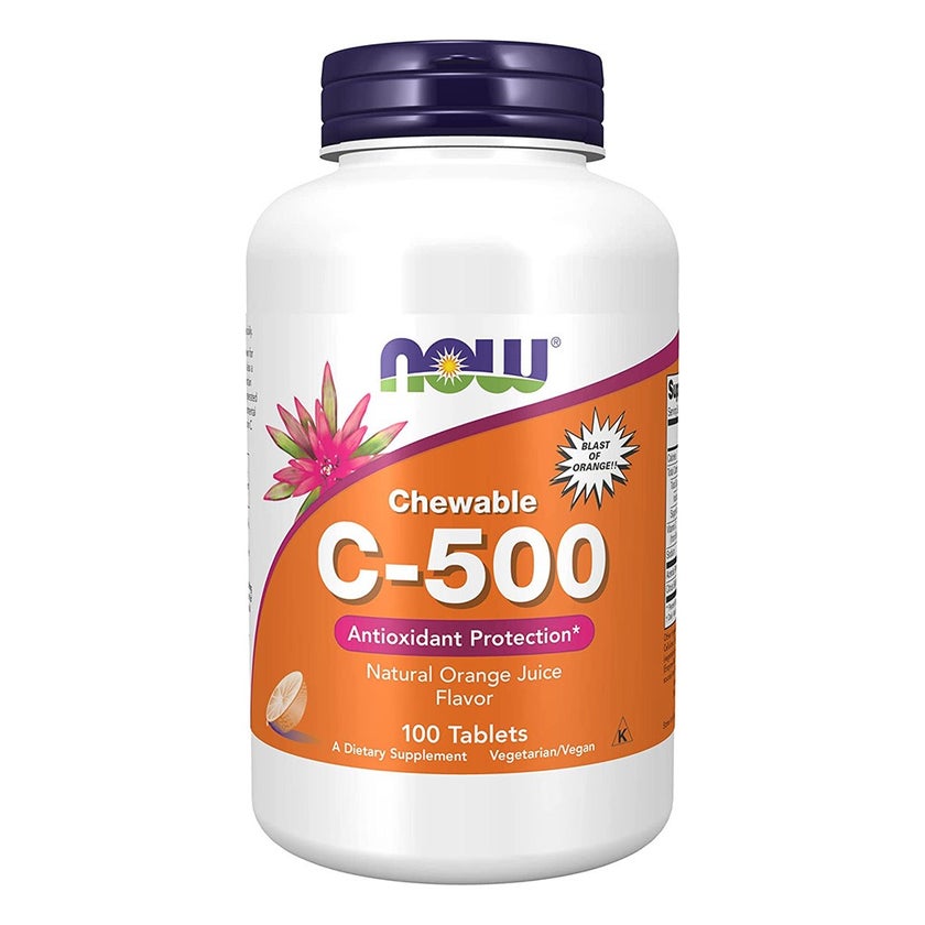 Now C-500 Vitamin C Chewable Tablet For Antioxidant Support, Pack of 100's