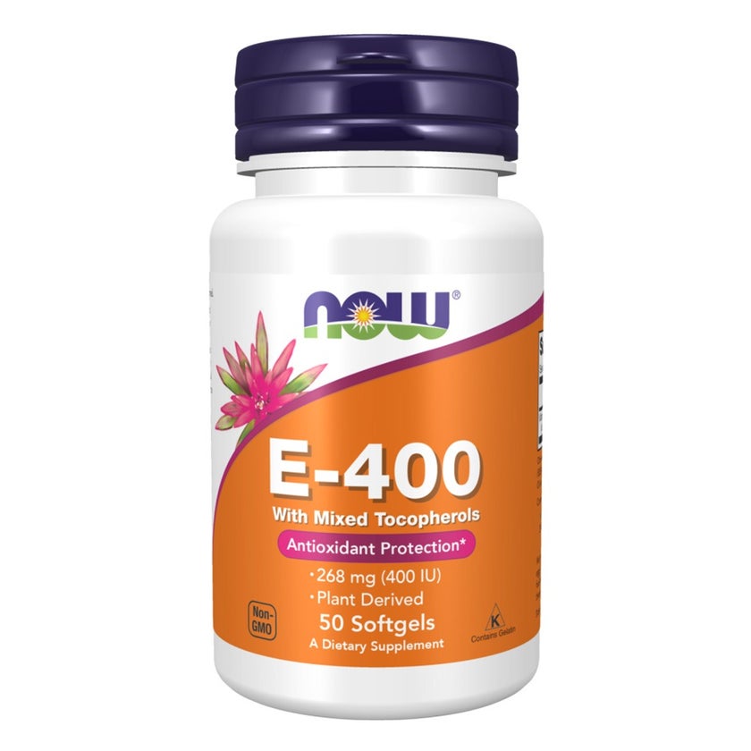 Now E-400 Vitamin E Softgels, Pack of 50's