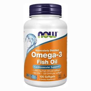Now Omega 3 1000mg 180 EPA / 120 DHA Fish Oil Supplement Softgels, Pack of 100's
