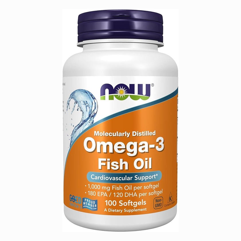 Now Omega 3 1000mg Fish Oil Softgels, Pack of 100's