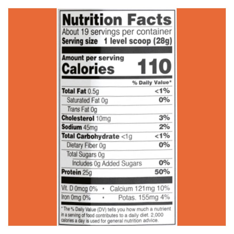 Now Whey Protein Isolate Protein Powder Unflavoured With BCAAs 1.2lbs