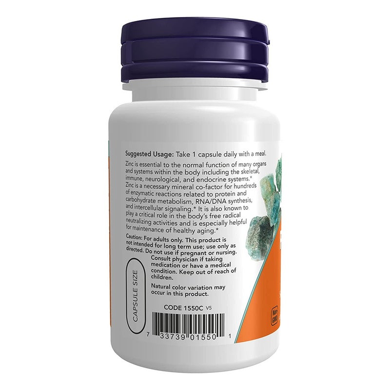 Now Zinc Picolinate 50mg Capsules For Immune Support, Pack of 60's