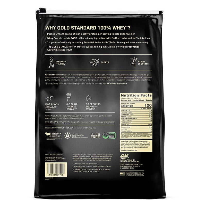 Optimum Nutrition Gold Standard 100% Whey Protein Double Rich Chocolate 10lb