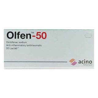 Olfen 50mg Lactabs Film Coated Tablets For Pain Relief, Pack of 20's 