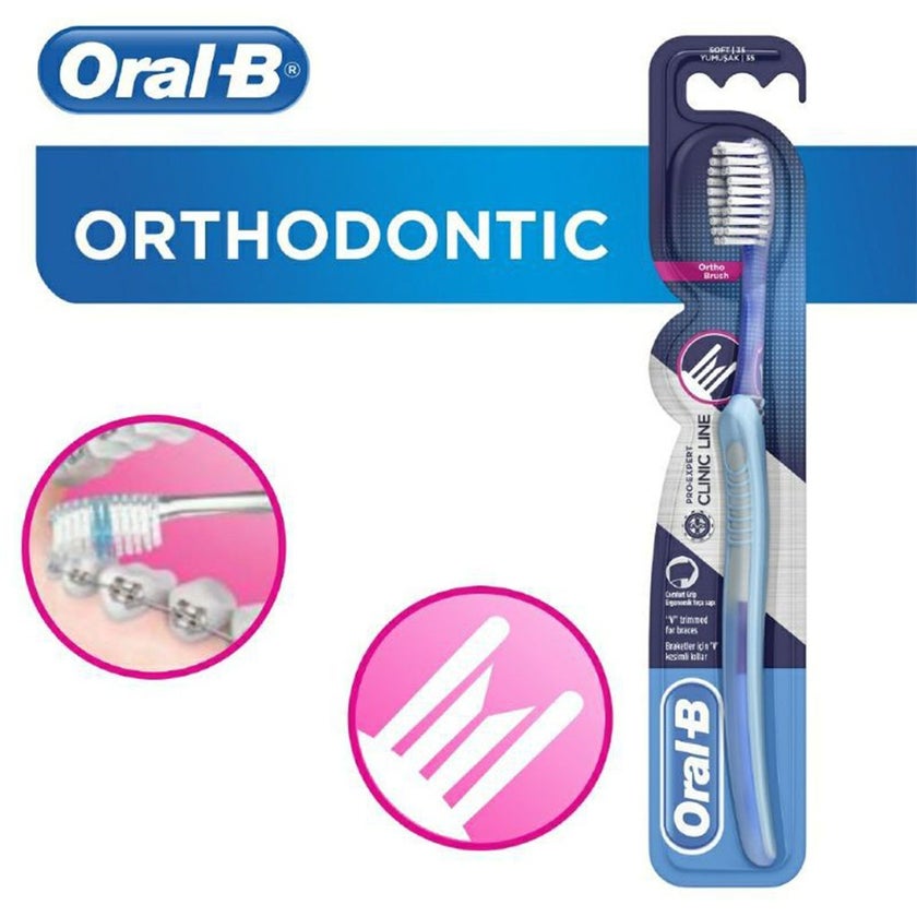 Oral-B Pro Expert Clinic Line Ortho Brush, Assorted Colours