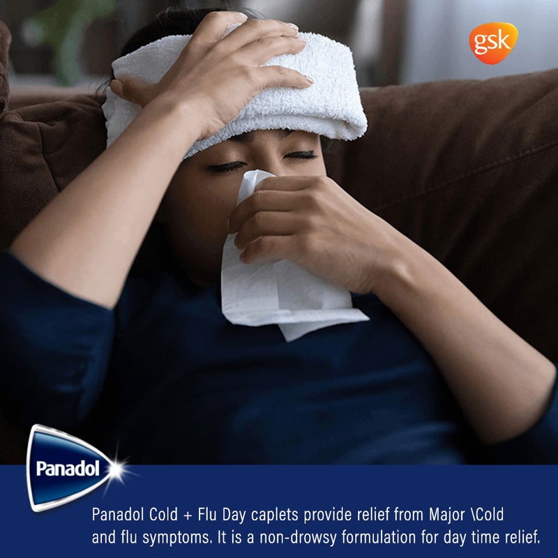 Panadol Cold & Flu - DAY Tablets For Fever, Cold & Flu, Pack of 24's