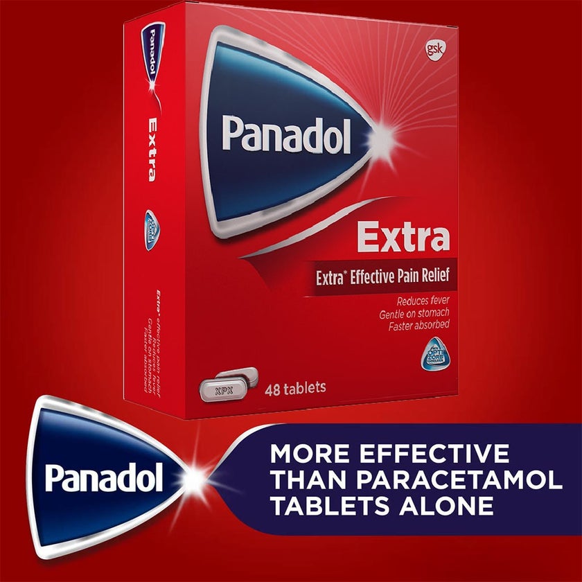 Panadol Extra Tablets For Fever And Pain Relief, Pack of 48's