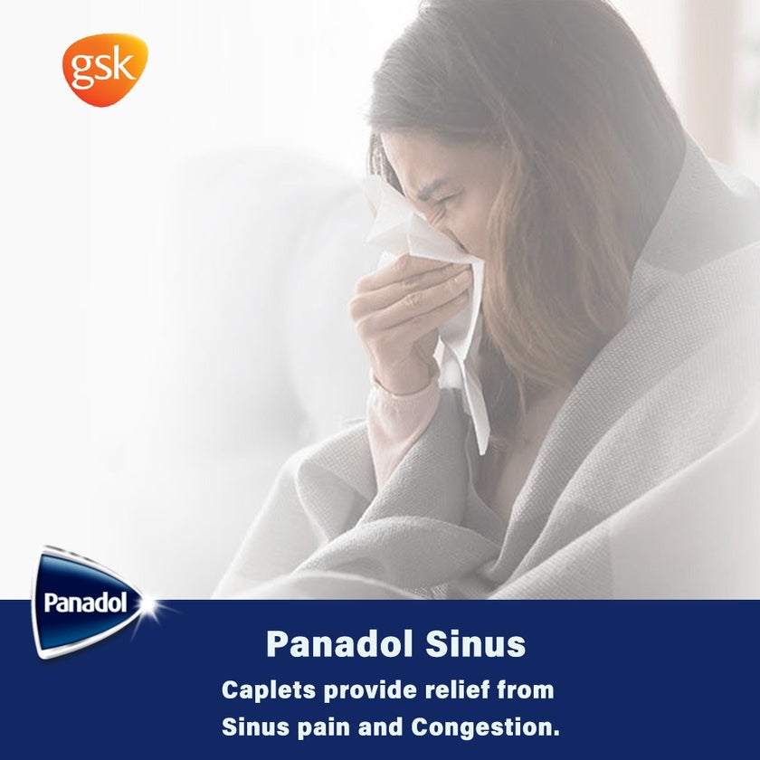 Panadol Sinus Caplets For Sinus Pain, Nasal Congestion & Headache, Pack of 24's