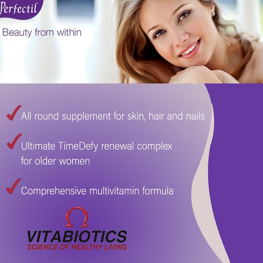 Vitabiotics Perfectil Platinum Radiance Tablets, Pack of 60's