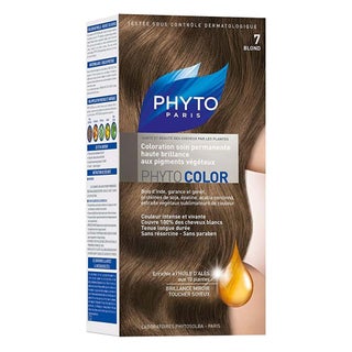 Phyto Phyto Color Permanent Hair Color Treatment Kit With Milk Developer & Colouring Cream, Shade 7 Blonde
