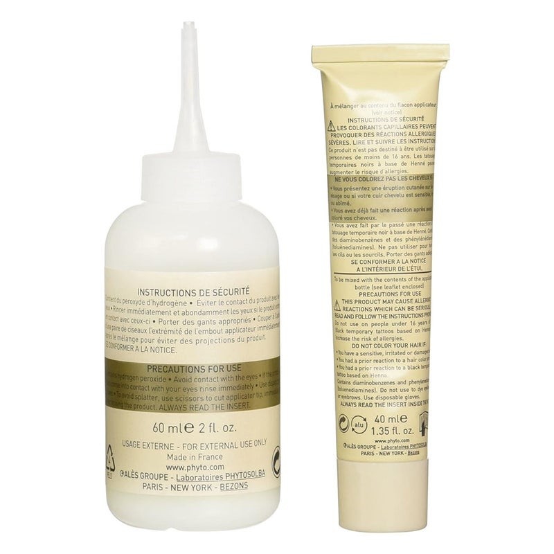 Phyto Phyto Color Permanent Hair Color Treatment Kit With Milk Developer & Colouring Cream, Shade 7 Blonde